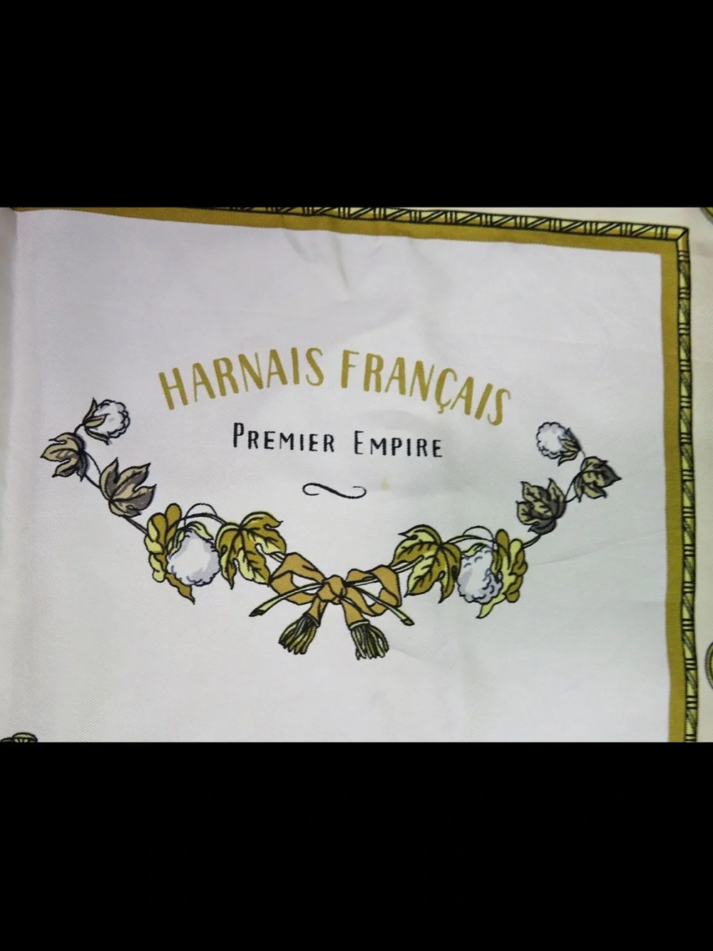 Hermes White Red and Gold Horse Harness Silk Scarf